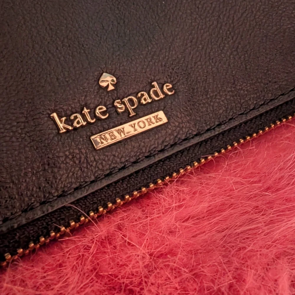 💖 RARE! Kate Spade Evening Belles Steffe Faux‎ Fur & Leather Clutch